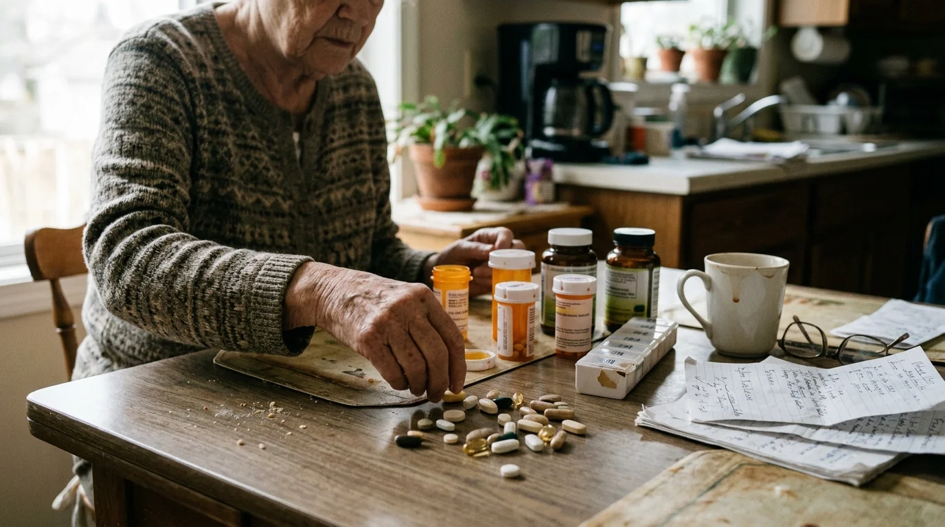 Editorial photograph illustrating: The Hidden Chemistry Behind Supplement and Drug Collisions